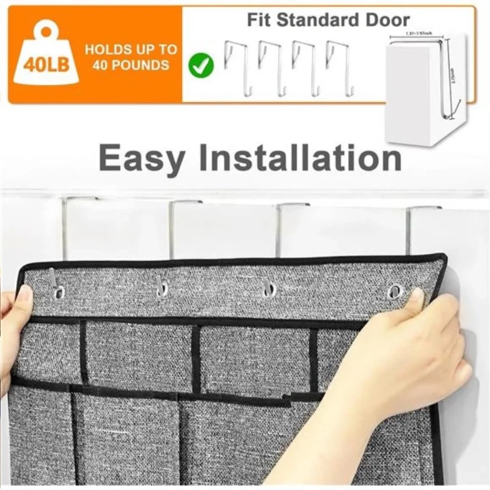 Over Door Shoe Organizer 24 Pocket Hanging Closet Rack Storage for Men Women Kid